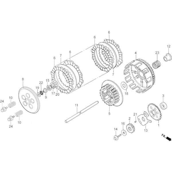 HRC エイチアールシー センタークラッチ RS125R HONDA ホンダ その他クラッチオプショ...