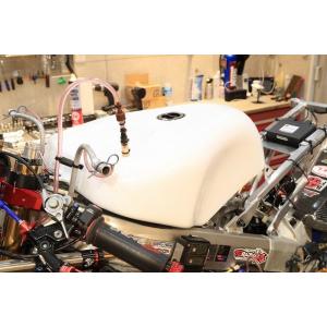 ホンダ エイプ CD50 FTR 汎用 タンク 黒 ブラック 艶あり 大容量 8L