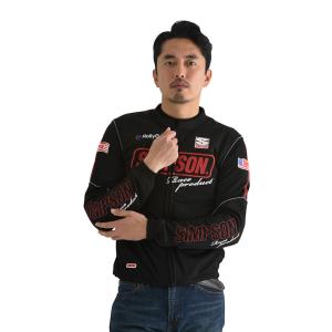 BLACK/WSサイズのみ】バイク用品レディースバイクジャケット SIMPSON