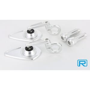 Rin Parts リンパーツ CNC トライアングル バーエンドミラー Ver.3 カラー：シルバ...