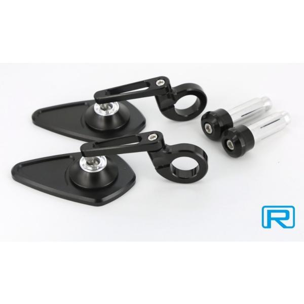 Rin Parts リンパーツ CNC トライアングル バーエンドミラー Ver.3 カラー：ブラッ...