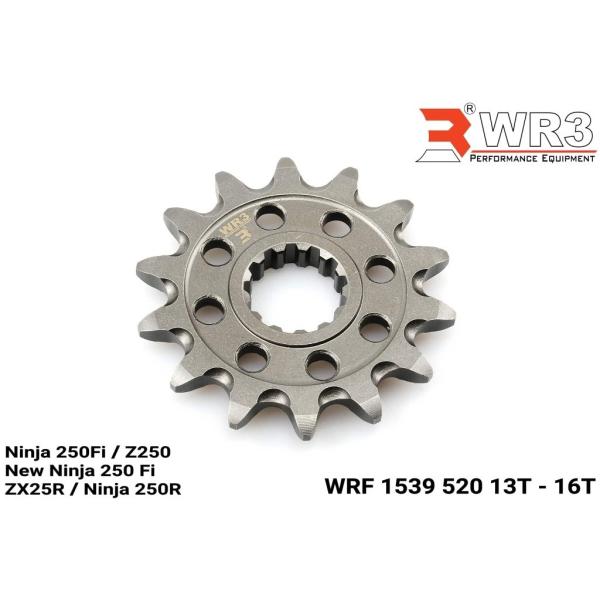 WR3 ダブルアールスリー ステンレスフロントスプロケット 丁数：16T ZX-25R Z250 ニ...