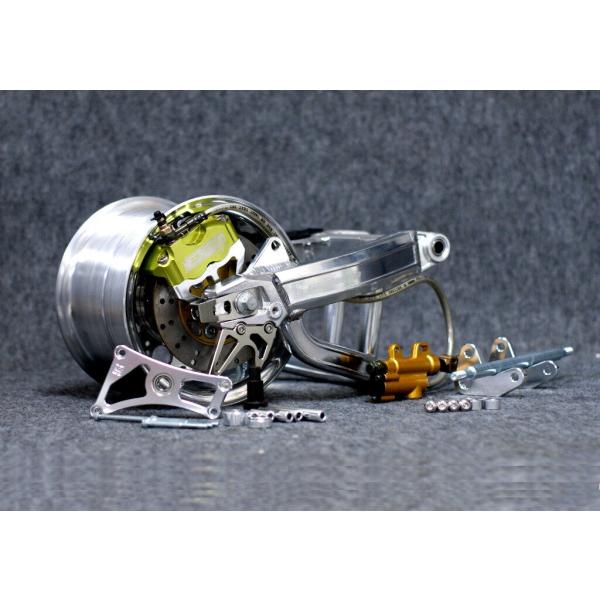 GM-MOTO ジーエムモト モンキー用8インチ 5.5Jホイール付ワイドスイングアーム コンプリー...