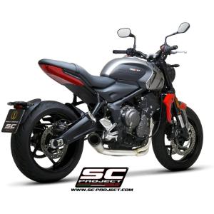 トライアンフ　トライデント６６０　アクラポビッチフルエキゾーストマフラー Webike | AKRAPOVIC アクラポビッチ レーシングライン(3-1)フル