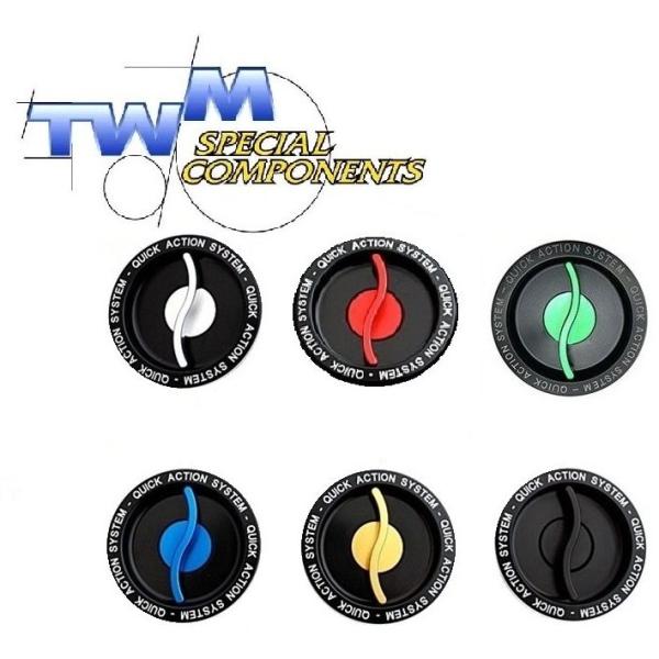 TWM ティーダブリューエム カーボンタンクキャップ ツマミカラー：ブラック DUCATI ドゥカテ...