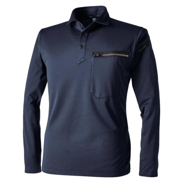 TSDESIGN ティーエスデザイン T／Cワークニットロングポロシャツ サイズ：5L カジュアルシ...