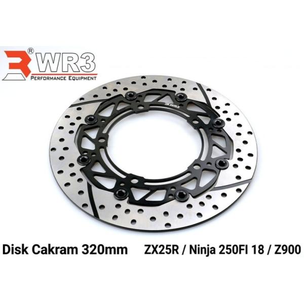 WR3 ダブルアールスリー フローティング フロントディスクローター フローティングピン：ブラック ...