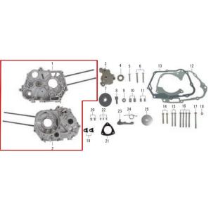 SP武川 SPタケガワ 【補修部品】クランクケースASSY L／Rセット クランクケース エンジンパ...