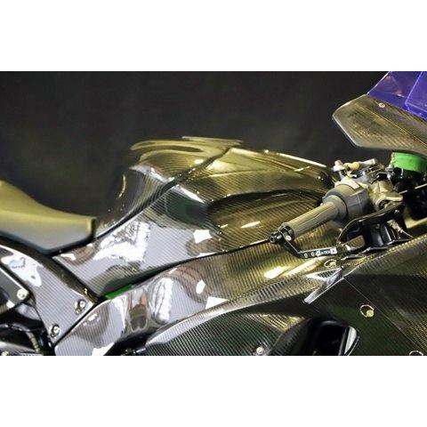 A-TECH エーテック タンクサイドカバー 素材：DCK ドライカーボンケブラー / タイプ：左側...