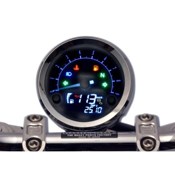ACEWELL エースウェル 多機能デジタルメーター タコメータースケール：12000rpm / 文...