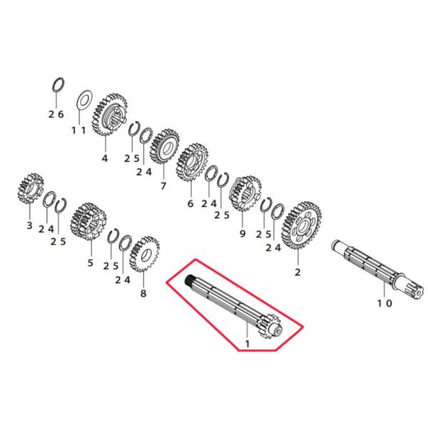 SP武川 SPタケガワ 【補修部品】 メインシャフト (14T) その他カムシャフトオプション・補修...