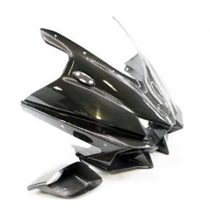 Kawasaki2022NinjaH2SXSEアッパーカウルカーボン綾織り艶あり A-TECH エーテック アッパーカウルSTD 素材：DC 綾織ドライ