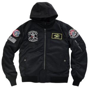 HOUSTON（ヒューストン） MA-1 BLACK KNIGHTS MESH M／C JAC サイズ：M