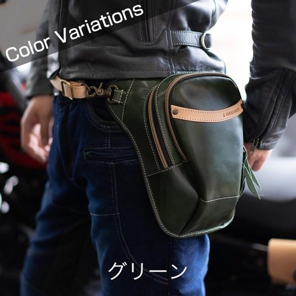 DEGNER デグナー レザーホルスターバッグ カラー：グリーン レッグバッグ・ホルスターバッグ バ...