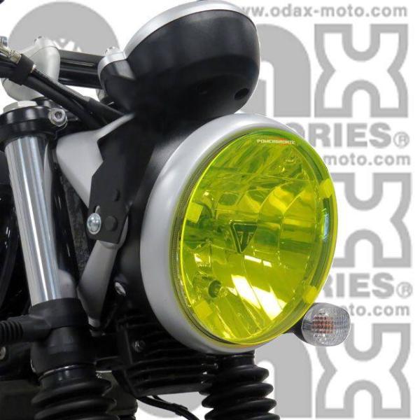 POWERBRONZE ヘッドライトレンズシールド カラー：ブラック Bonneville T100...