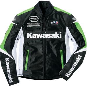 KAWASAKI KAWASAKI:カワサキ カワサキ×elf ライディングメッシュジャケット サイズ：3L｜webike