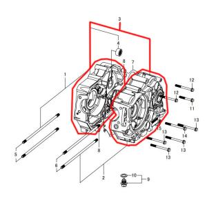 SP武川 SP武川:SPタケガワ 【補修部品】 クランクケースセット R／L｜webike