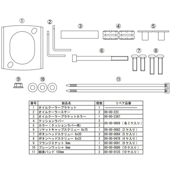 SP武川 SPタケガワ オイルクーラーブラケット クロスカブ50 スーパーカブ50 CT125 HO...