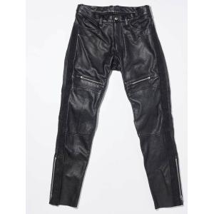 Rookie Leathers 黒　レザーパンツ 3L ルーキー レザーパンツ メンズ W30位 黒 L バイク 革パンツ 古着
