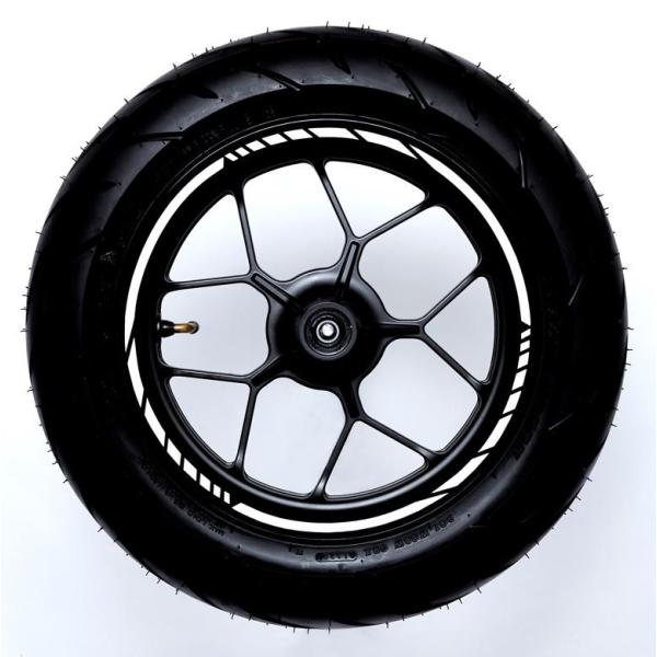 AXXL アクセル 12インチ STD5 カスタム リムステッカー カラー：鏡面シルバー リムステッ...