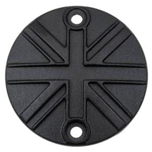 Motone クラッチバッジ ユニオンジャック ブラック/ポリッシュシルバー