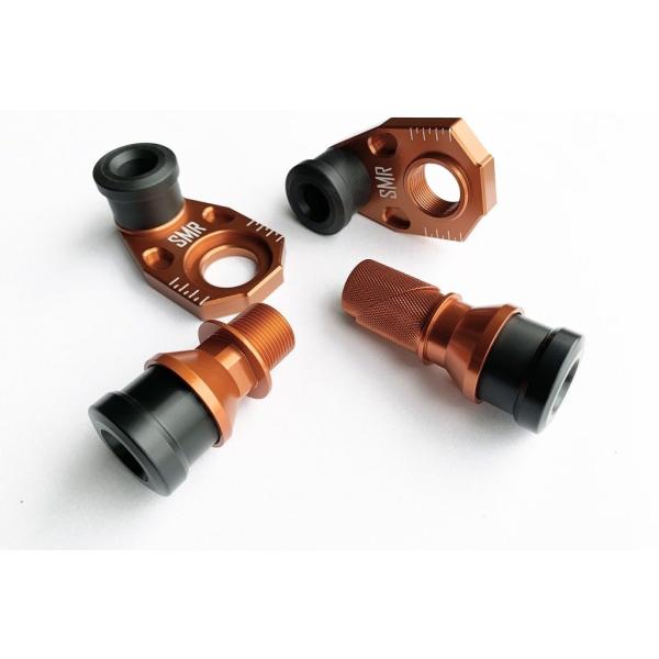 SMR エスエムアール フロント＆リアアクスル ブロック スライダーセット レーシング カラー：オレ...