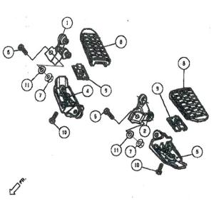 74Daijiro ナナヨンダイジロー 【補修部品】1 ステップブラケット B-R その他ステップオ...