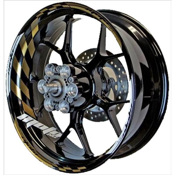 MOTOINKZ モトインクズ 17インチ GP フルカスタム リムステッカー カラー：ゴールド リ...