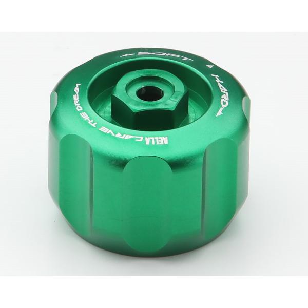 AELLA アエラ アルミ削り出しプリロードアジャスターノブ(Ohlins専用) カラー：グリーン ...