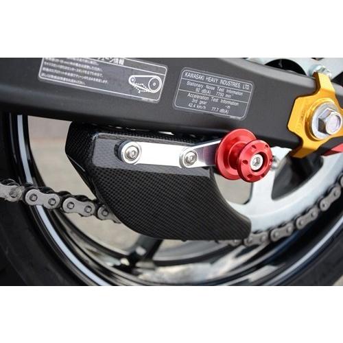 AGRAS アグラス リアスプロケットガード カーボン アルマイトカラー(ステー)：チタン ZX-2...