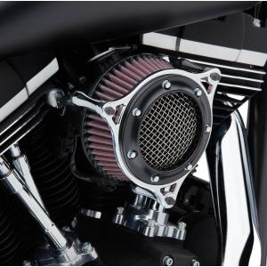 COBRA コブラ RPT Air Cleaner Kit Color/Finish：Black Ring with Chrome Frame(Base Color：Black/Silver)［1010-3029］｜webike