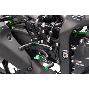 MOTO TRON モトトロン バックステップ キット カラー：ブラックグリーン ZX-4R ZX-4RR ZX-25R KAWASAKI カワサキ KAWASAKI カワサキ KAWASAKI カワサキ｜webike