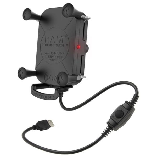 RAM MOUNTS ラムマウント 防水ワイヤレス充電Xグリップ テザー付 スマートフォンホルダー・...
