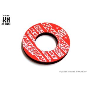 KN企画 ケイエヌキカク ドーナツグリップ カラー：レッド／ホワイト グリップパッド ハンドル