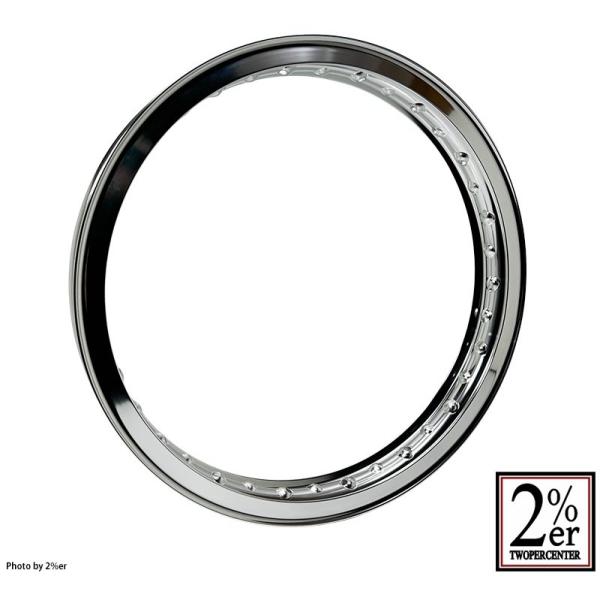 2%er ツーパーセンター EXCEL H型アルミリム フロントディスク用 サイズ：2.15-18 ...