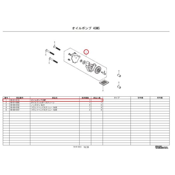SP武川 SPタケガワ 【補修部品】OILポンプ(エンジン.コンプリート用リリーフバルブ付) モンキ...