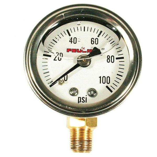 FEULING フューエリング 100PSI オイルプレッシャーゲージ ボトムポート 文字盤カラー：...