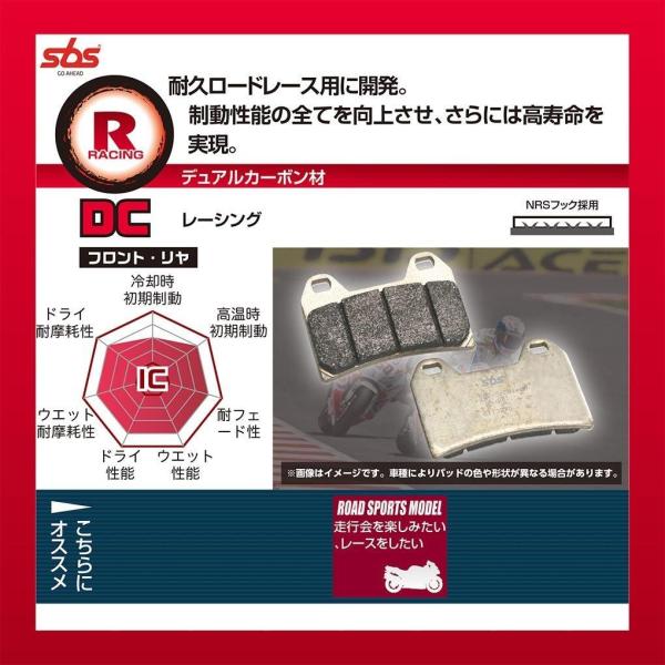 SBS エスビーエス レーシングデュアルカーボン 985DC ブレーキパッド CBR1000RR-R...