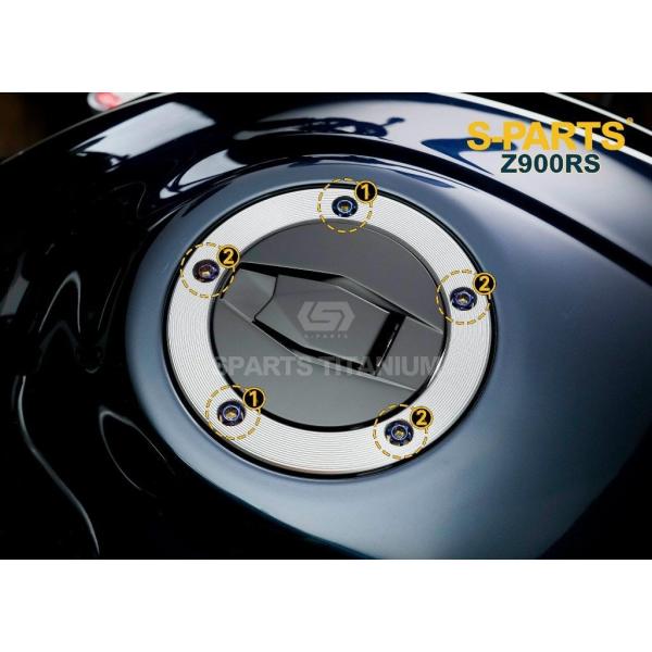 S-PARTS エスパーツ タンクキャップ用チタンボルトセット カラー：ブラック Z900RS KA...