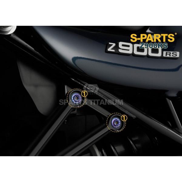 S-PARTS エスパーツ タンデムステップマウント用チタンボルトセット カラー：ゴールド Z900...
