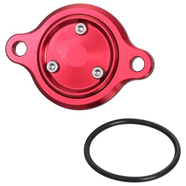 KITACO キタコ マグオイルフィルターカバー カラー：レッド HONDA ホンダ オイルフィルタ...