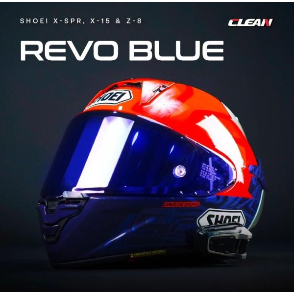 Clean クリーン Helmet Visor Iridium カラー：Blue ヘルメットバイザー...