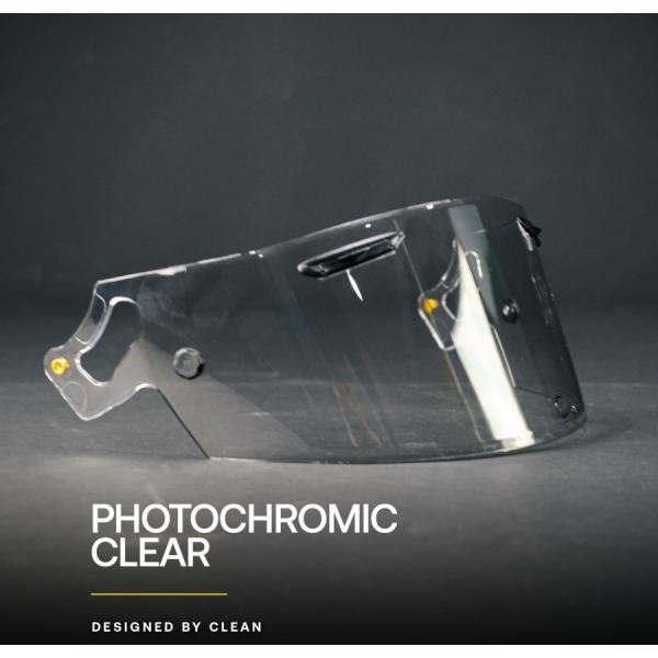 Clean クリーン Helmet Visor No.48A Photochromic Flat ヘ...