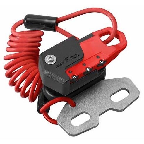 TANAX motofizz タナックス モトフィズ ヘルメット用ワイヤーロック ハンドルクランプ取...