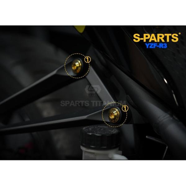 S-PARTS エスパーツ タンデムステップマウント用チタンボルトセット カラー：パープル YZF-...