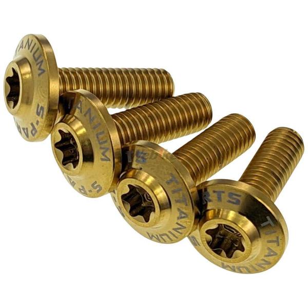 S-PARTS エスパーツ フロントフェンダー用チタンボルトセット カラー：ゴールド ZX-4R K...