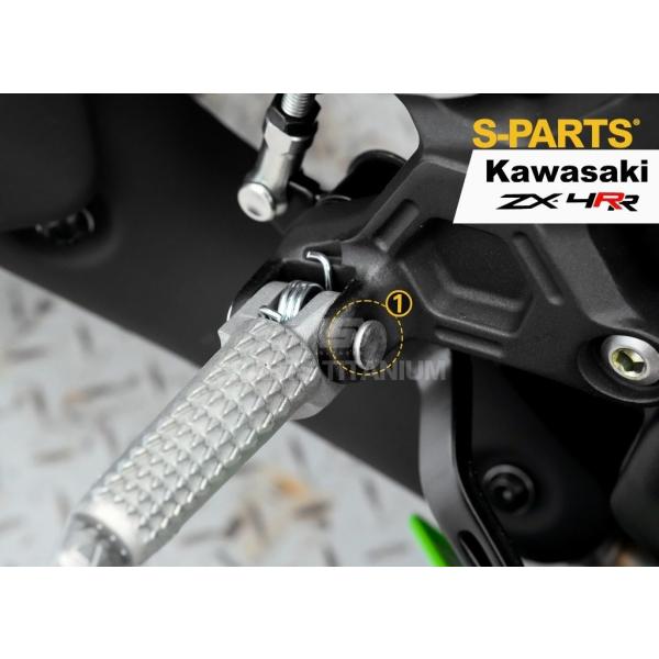 S-PARTS エスパーツ フロントステップ用チタンピン カラー：ゴールド ZX-4R SE ZX-...