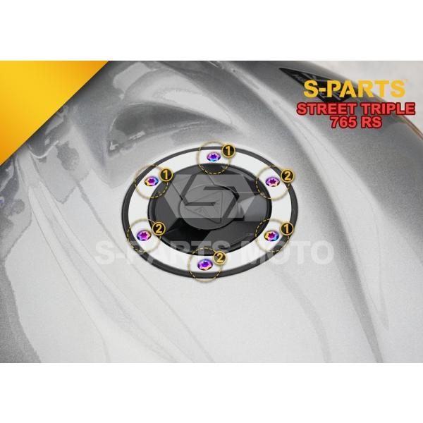 S-PARTS エスパーツ ガソリンタンクキャップ用チタンボルトセット カラー：チタン STREET...