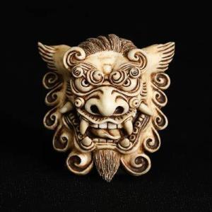 M&amp;Ms メイキングアンドモンスターズ 獅子狛犬 「阿」 NumberBolt 墨入れ カラー：茶墨...