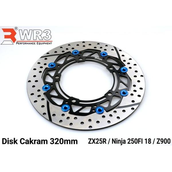 WR3 ダブルアールスリー フローティング フロントディスクローター フローティングピン：ブルー /...